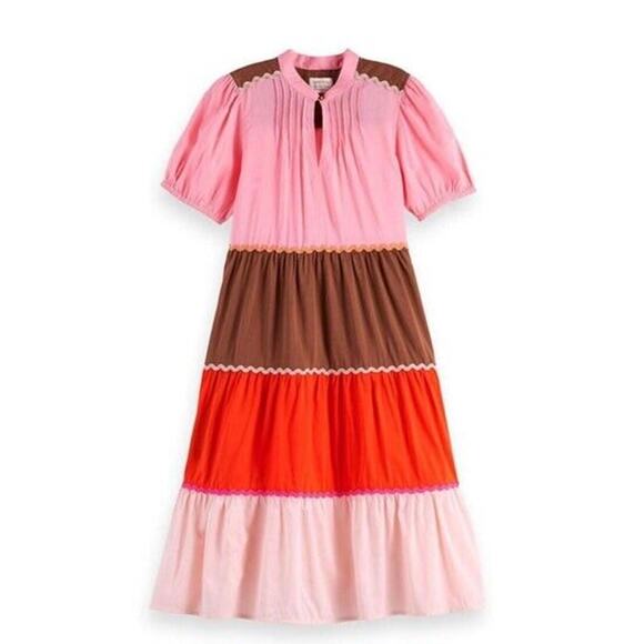 SCOTCH & SODA Kids Colorblock Beachy Maxi Dress NWOT 16 - Picture 1 of 6